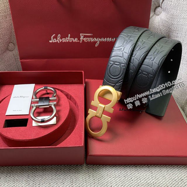 菲拉格慕男女士皮帶 Ferragamo雙扣高端禮盒腰帶  jjp2113